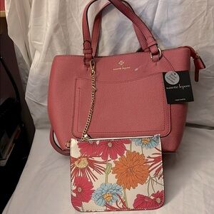 NANETTE LEPORE VEGAN LEATHER PURSE WITH ADDED POUCH NWT